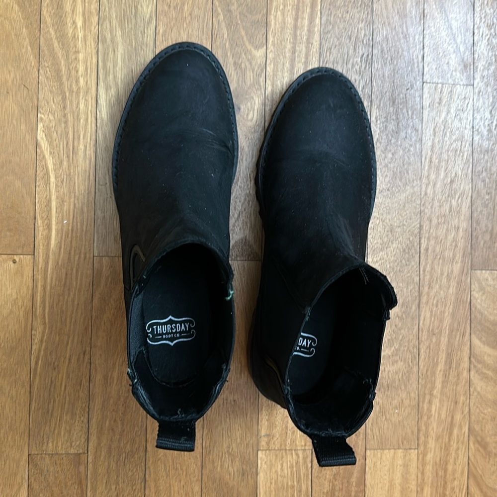 Thursday Boot Co Legend Lug Sole Chelsea Ankle Boot Black 6.5